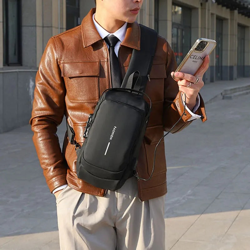 Men Anti Theft Chest Bag Shoulder